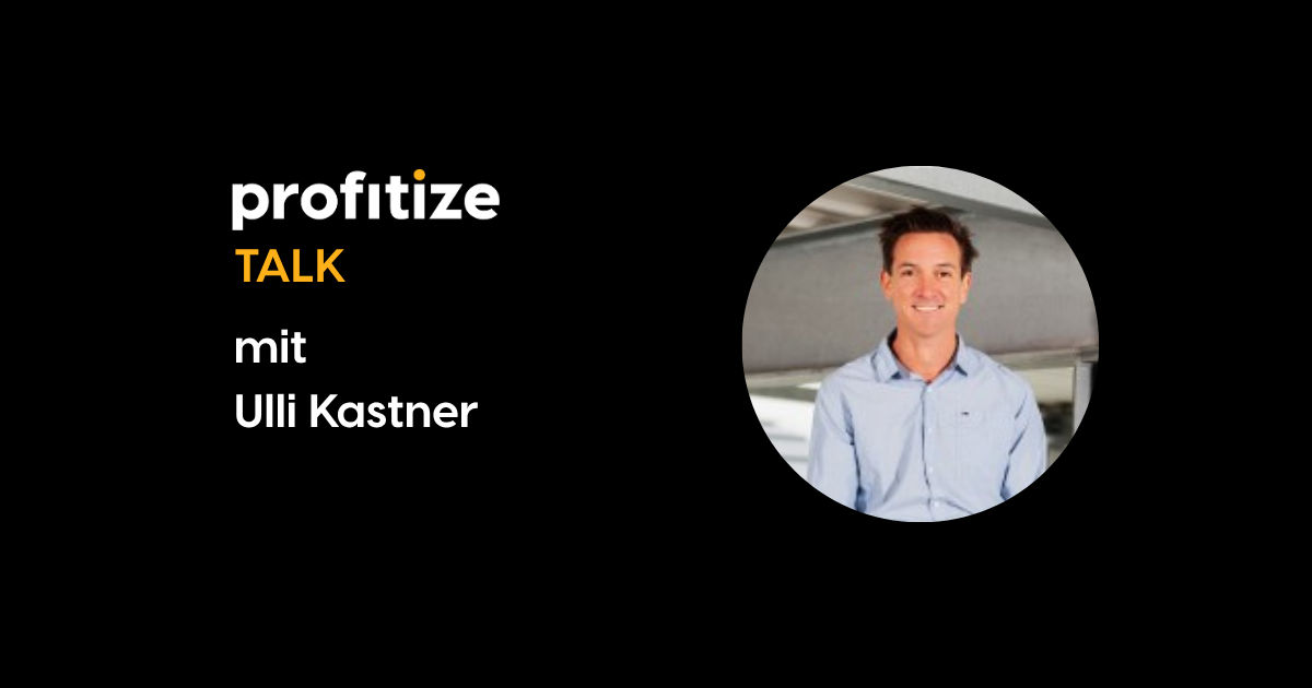 Grafik zum Format profitize Talk mit Bild des Interviewpartners Ulli Kastner. 