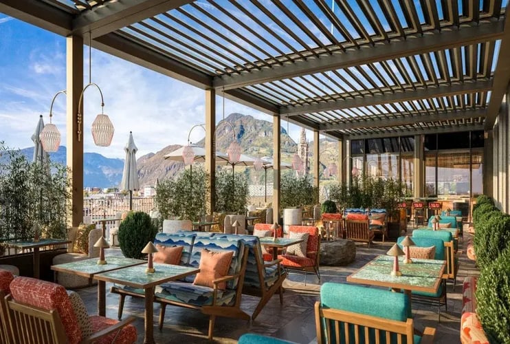 Terrasse des Falkensteiner Hotel Bozen WaltherPark